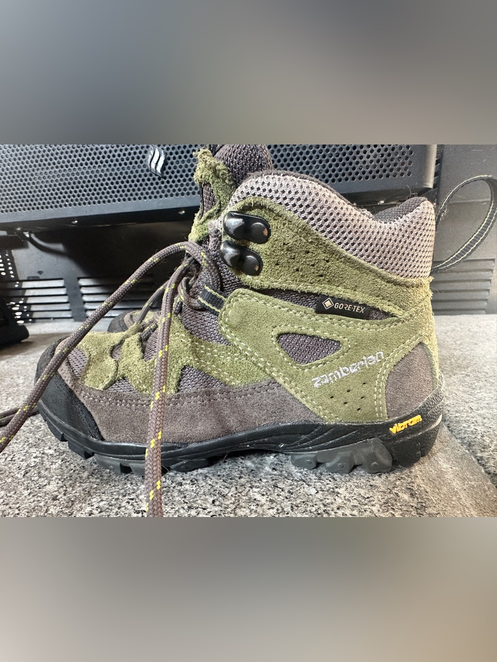 Zamberlan Quantum GTX Kids' Olive Green Waterproof Hiking Boot - Vibram soles